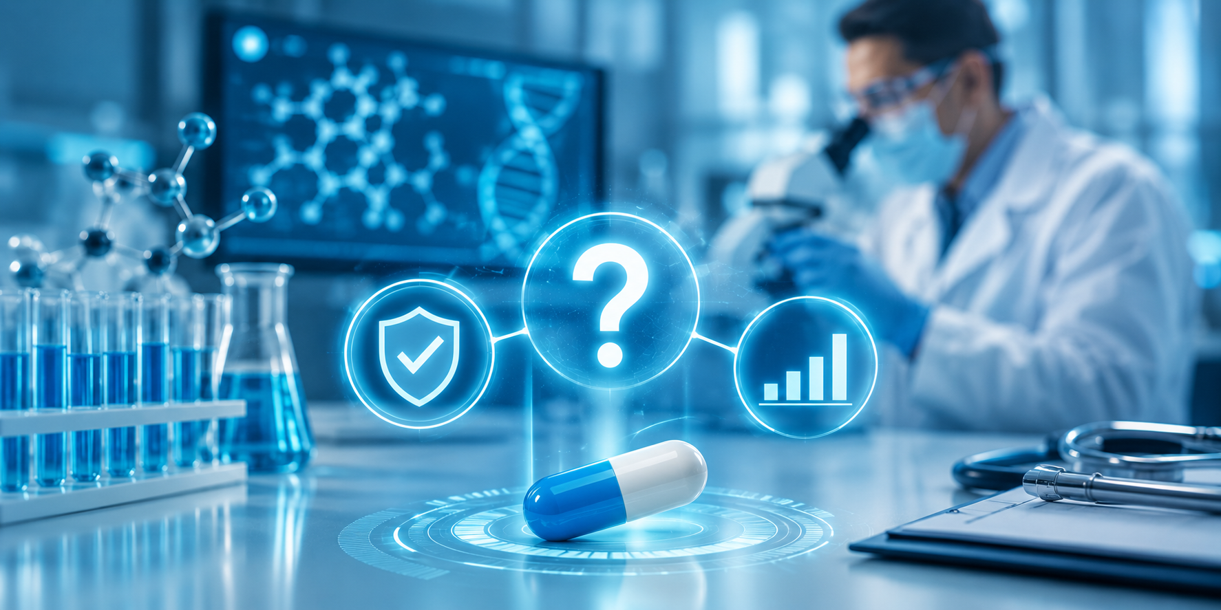 Every medicine begins with a question Is it safe? Does it work?